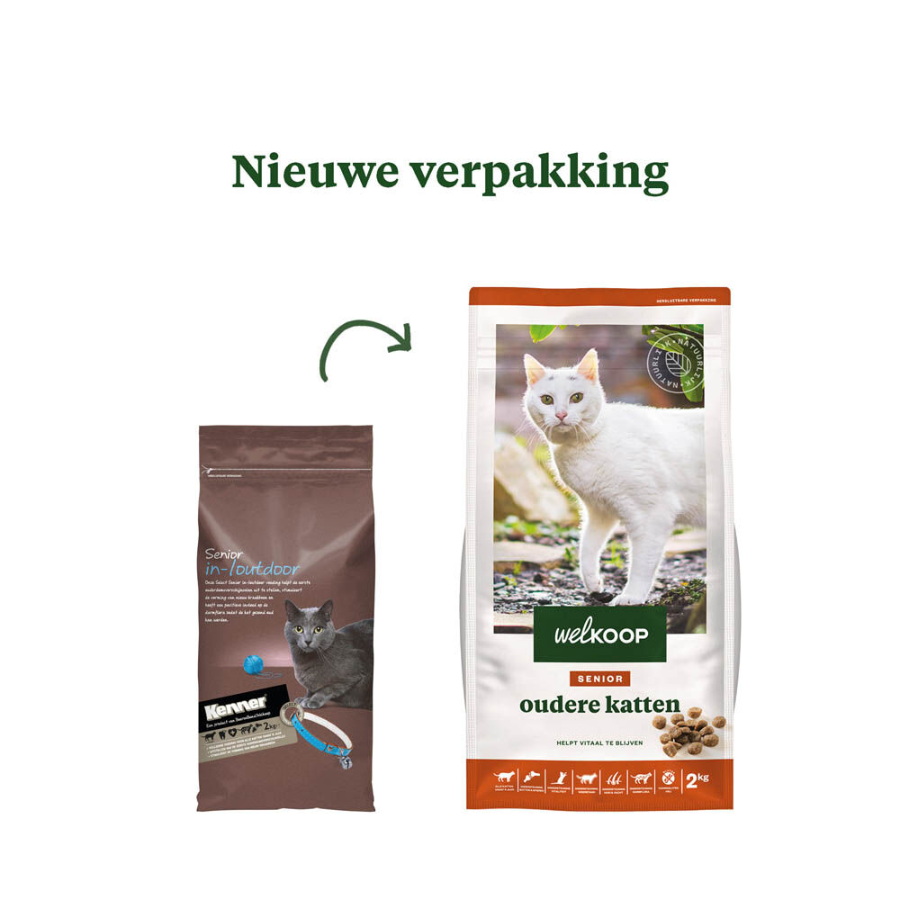 Welkoop Senior oudere katten - Kattenvoer - 2 Kilogram - gevogelte Welkoop Senior oudere katten - Kattenvoer - 2 Kilogram - gevogelte