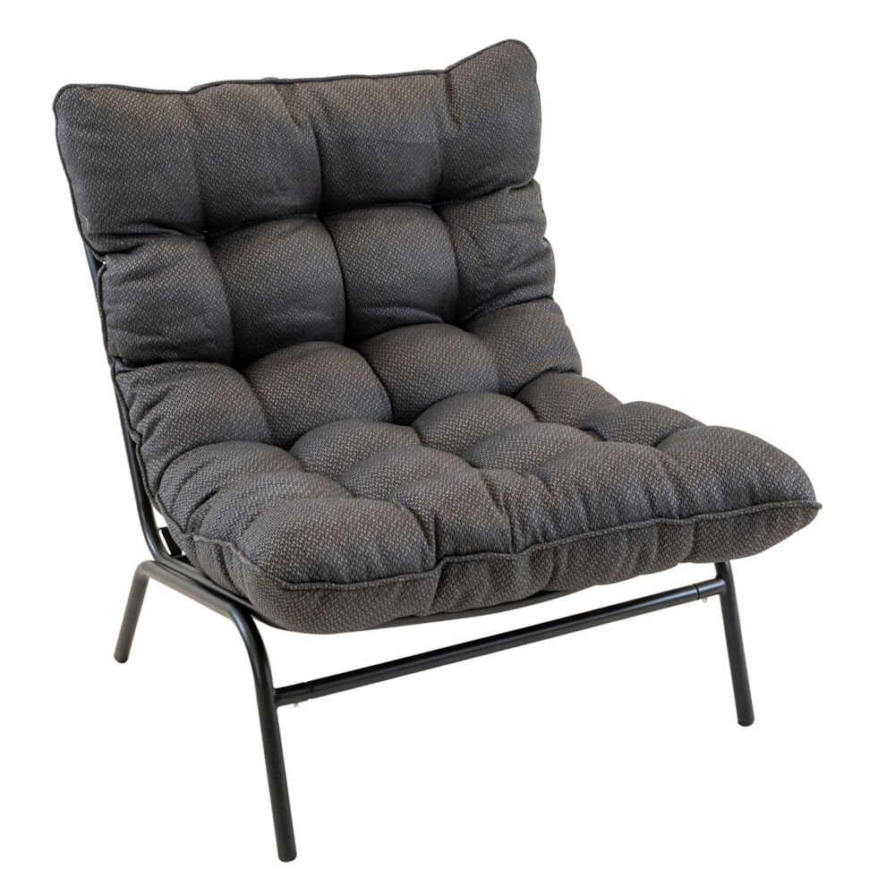 Lesli Living Zenzi - Relaxstoel - Grijs - 1x78x70 cm Lesli Living Zenzi - Relaxstoel - Grijs - 1x78x70 cm