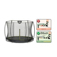 EXIT Silhouette Inground met Net - Trampoline - Zwart - 366 cm