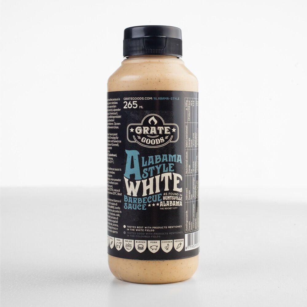 Grate goods Alabama White - BBQ saus - 265 Milliliter Grate goods Alabama White - BBQ saus - 265 Milliliter