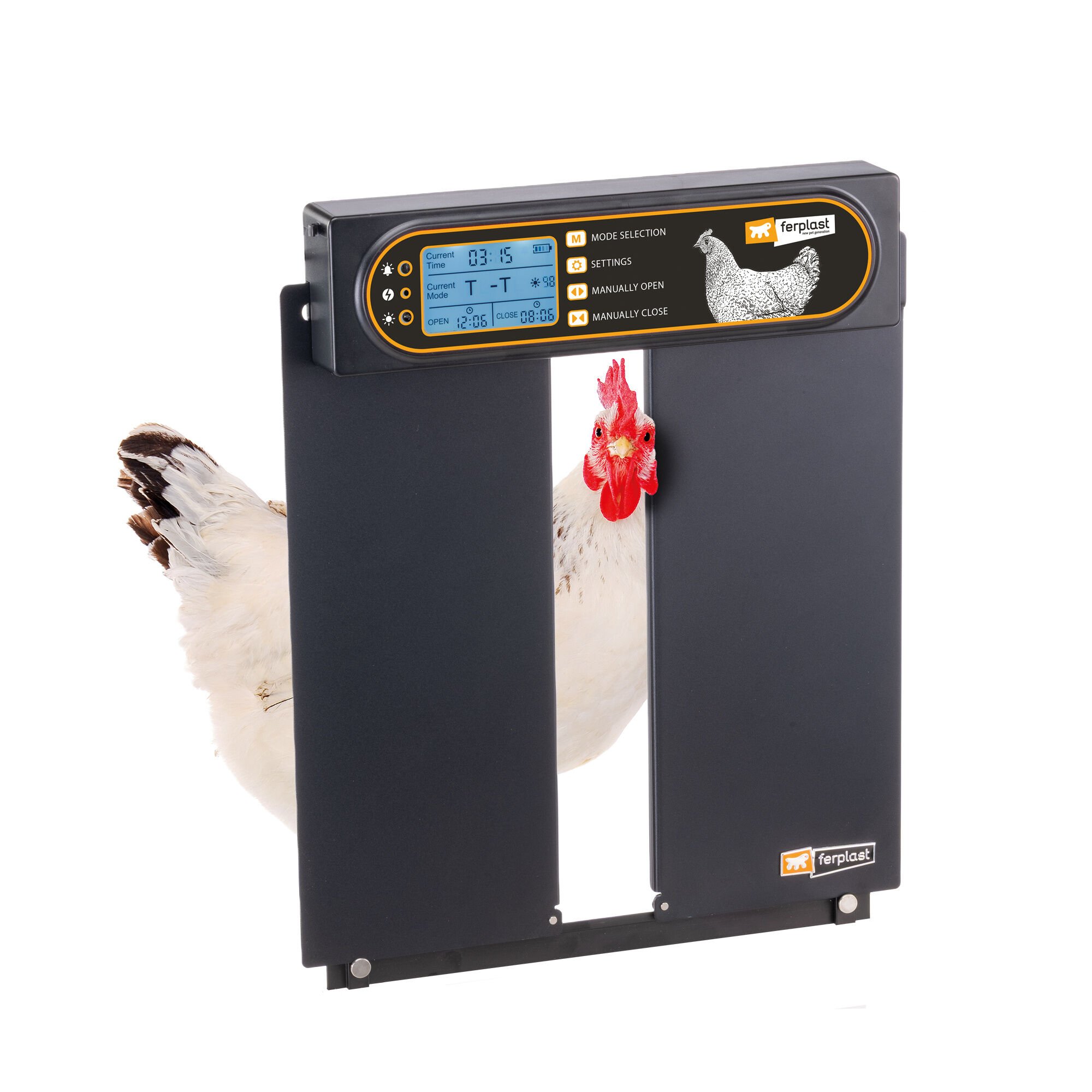 Ferplast - Automatische deuropener kippenhok - Grijs