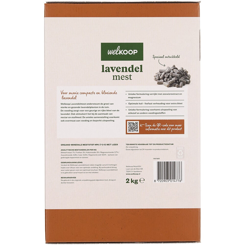Welkoop - Lavendelmest - 20 m2 - 2 Kilogram