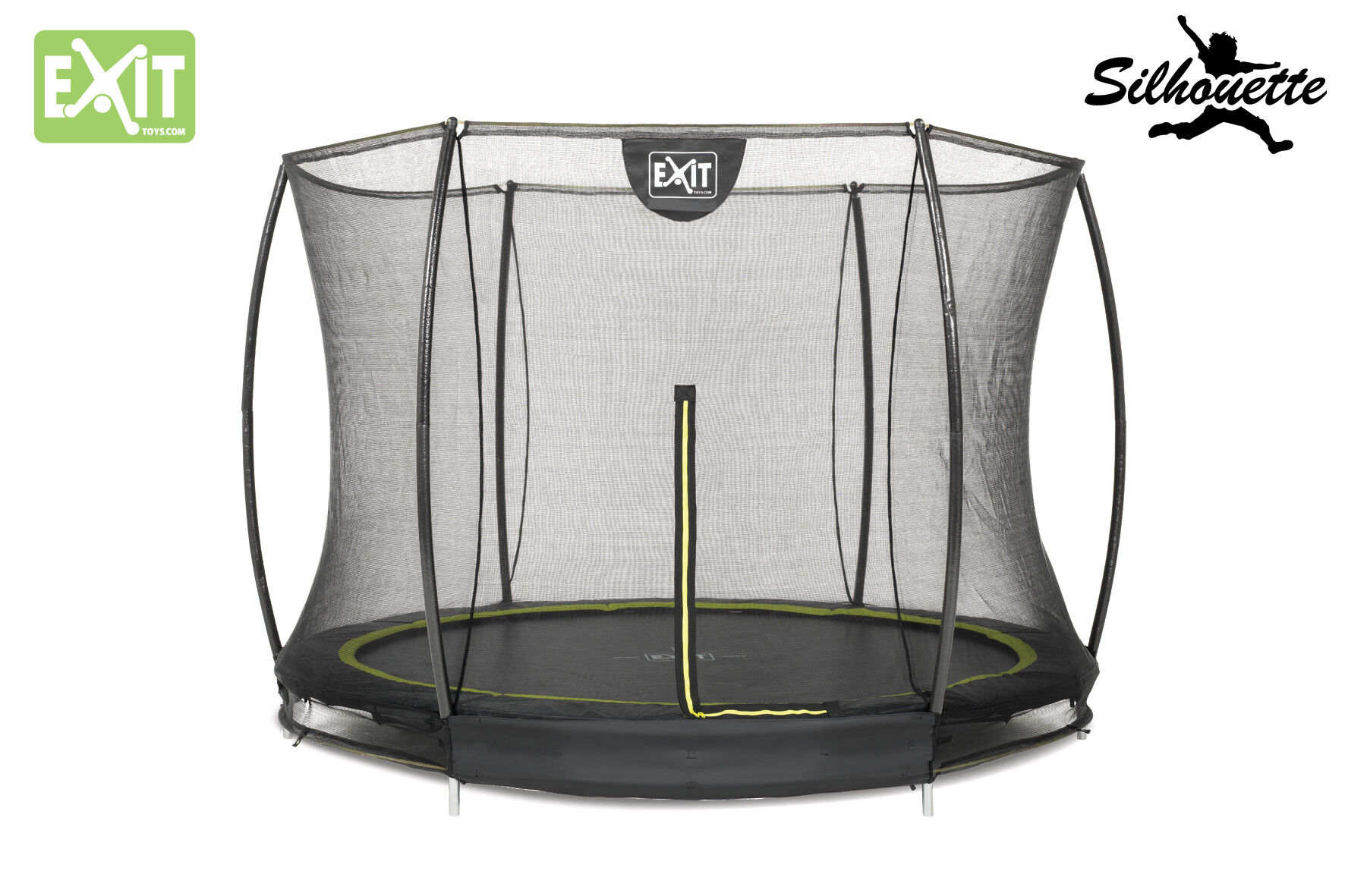 EXIT Silhouette Inground met Net - Trampoline - Zwart - 244 cm