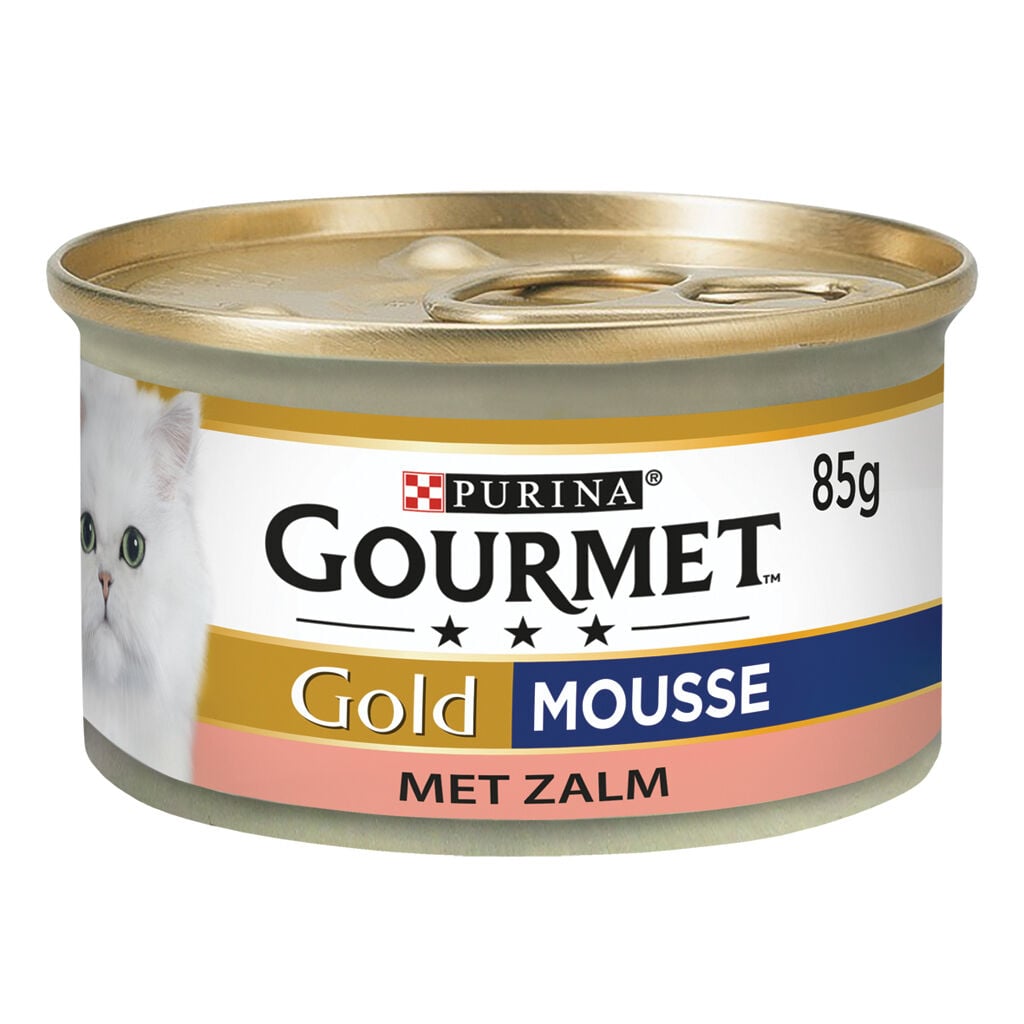 Gourmet Gold Mousse - Kattenvoer - 85 Gram - zalm Gourmet Gold Mousse - Kattenvoer - 85 Gram - zalm