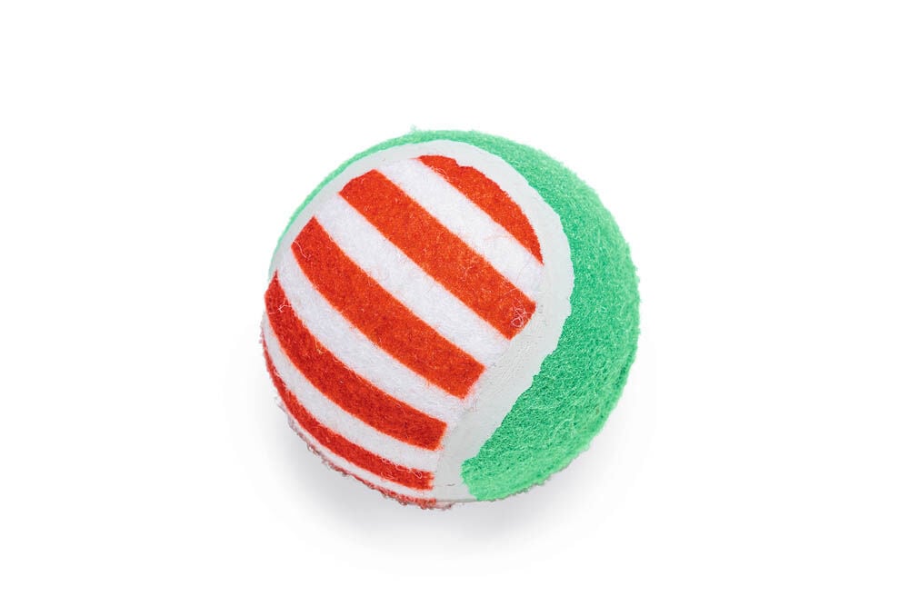 Beeztees Tennisballen - Kerst Hondenspeelgoed - Rood - 6.5x6.5x6.5 cm