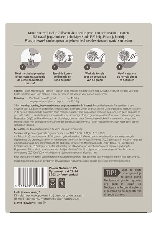 Pokon Mediterrane plantenvoeding - Siertuinmeststof - 1 Kilogram