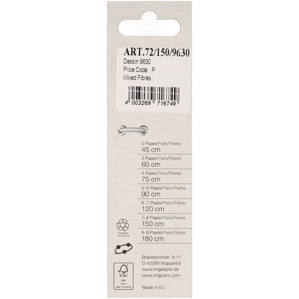 Ringpoint - Veters - 150 cm - Zwart/Bruin