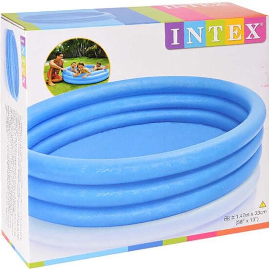 Intex Crystal Blue Pool Familiebad - Zwembaden - Blauw - 23.2x24.5x33 cm - 147 cm