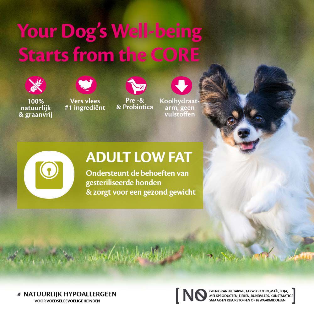 Wellness CORE Adult Low Fat Small-Breed - Hondenvoer - 1.5 Kilogram - kip