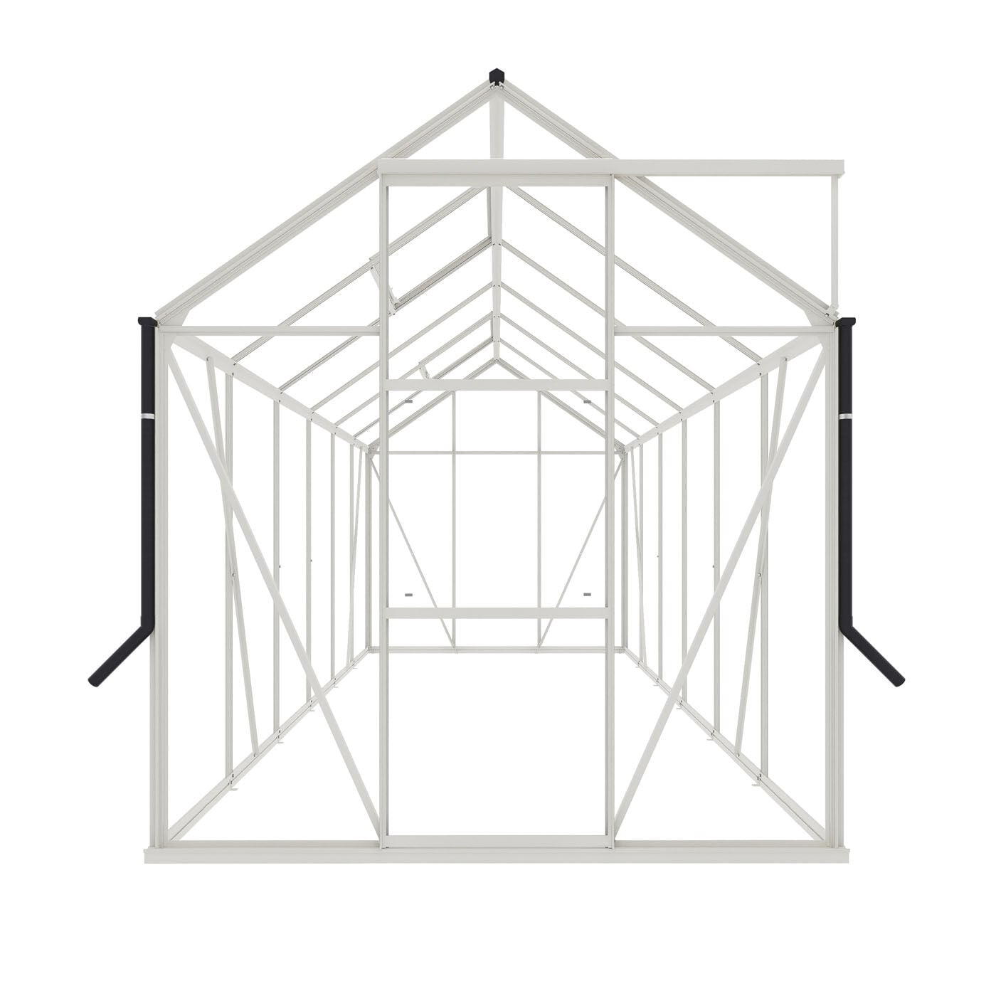 Royal Well Kate IV Full Options - Tuinkas - Wit - 217x192x375 cm - Veiligheidsglas
