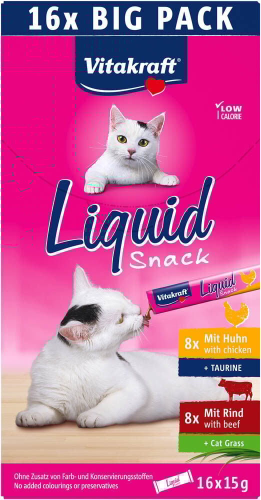 Vitakraft Liquid Snack Multipack - Kattensnack - 16x15 gram