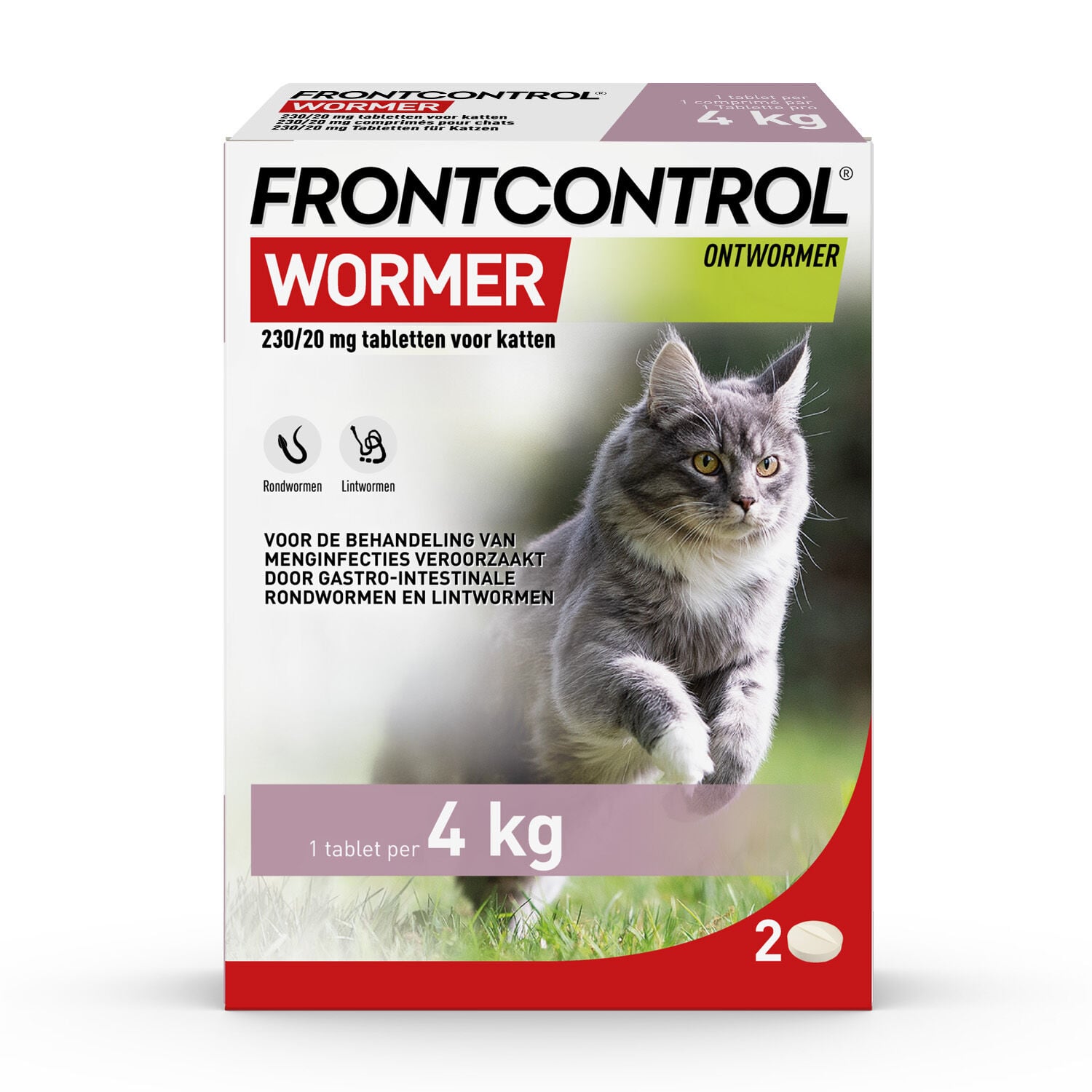 Frontcontrol - Ontwormer Kat - 2 tabletten - 2 Stuks