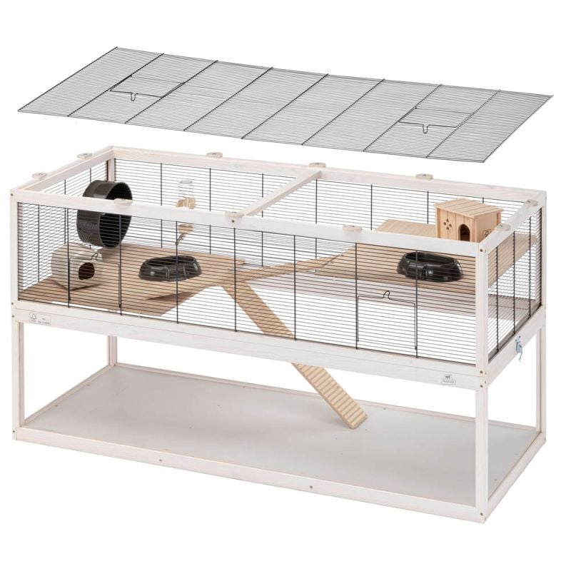 Ferplast Domster 120 - Hamsterkooi - Wit - 50x120x66.5 cm