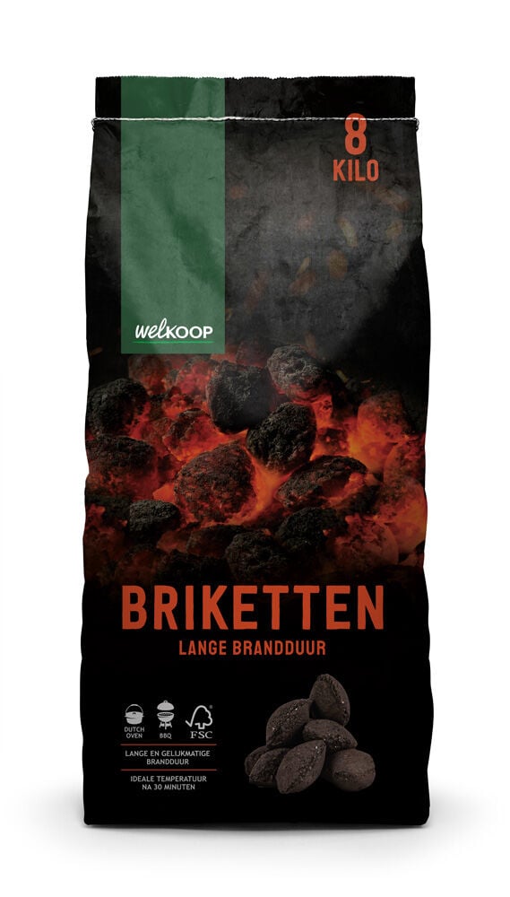 Welkoop Briketten - BBQ brandstoffen - 8 Kilogram