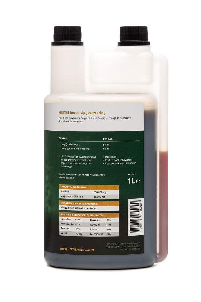 Heltie Horse Spijsvertering - Supplement - 1 Liter - Flacon