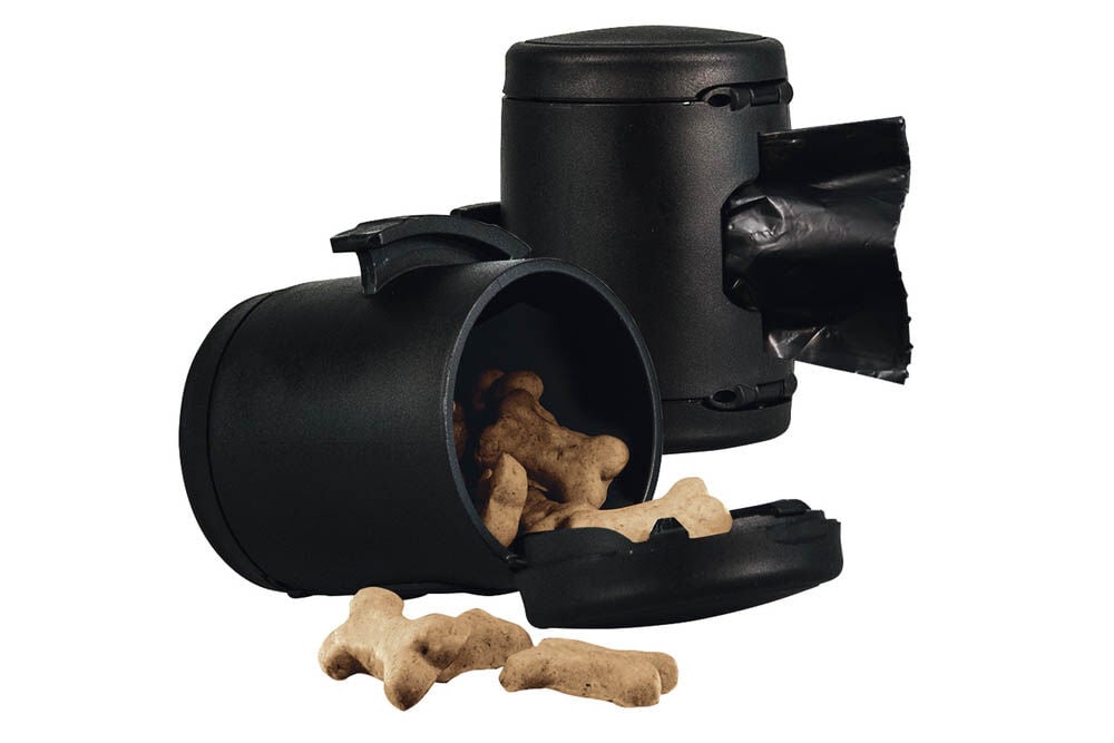 FLEXI Multi Box - Poepzakjeshouder - Snackbox - Rollijn accessoire - Hond - zwart