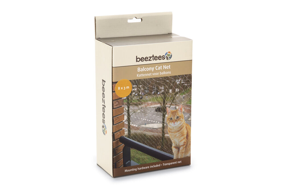 Beeztees Voor Balkon - Kattennet - Transparant - 300x800x8.4 cm
