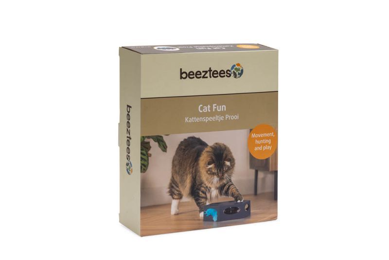 Beeztees Interactief Prooi - Kattenspeeltje - Grijs - 23 cm
