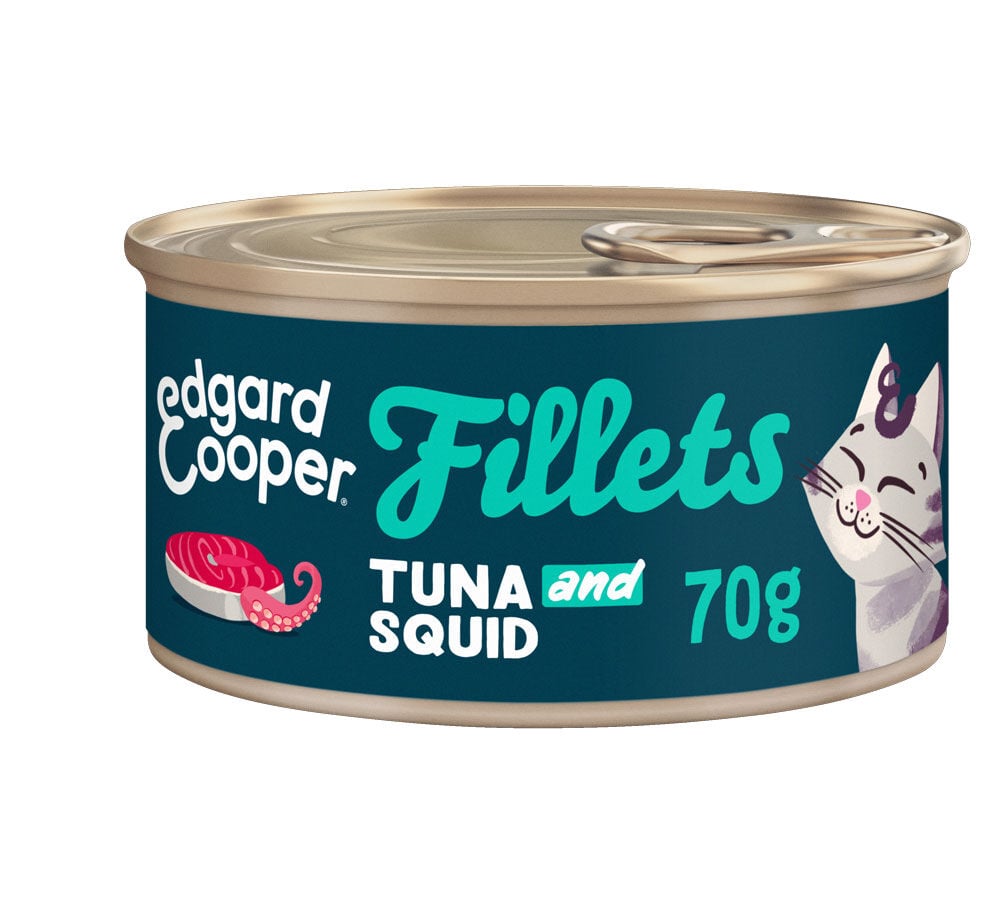 Edgard & Cooper Filets - Kattenvoer - 70 Gram - inktvis, tonijn Edgard & Cooper Filets - Kattenvoer - 70 Gram - inktvis, tonijn