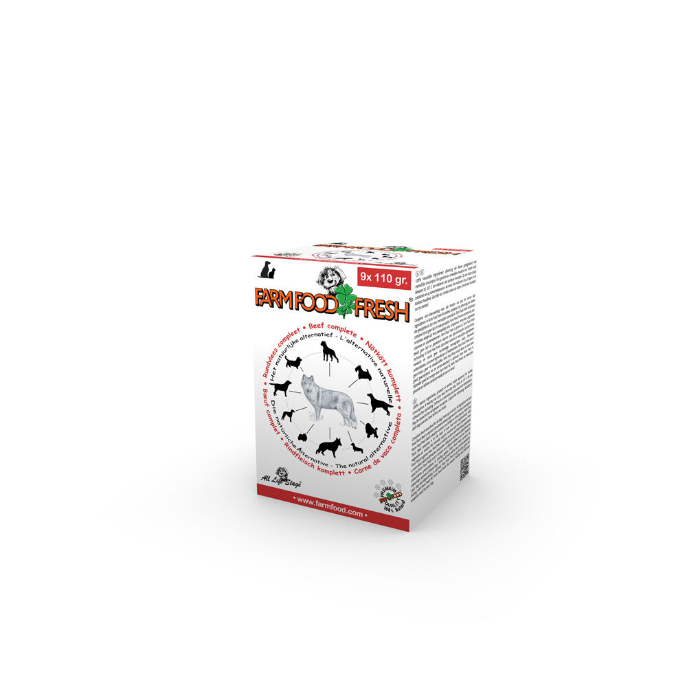 Farm Food Fresh - Hondenvoer - 990 Gram - rund Farm Food Fresh - Hondenvoer - 990 Gram - rund