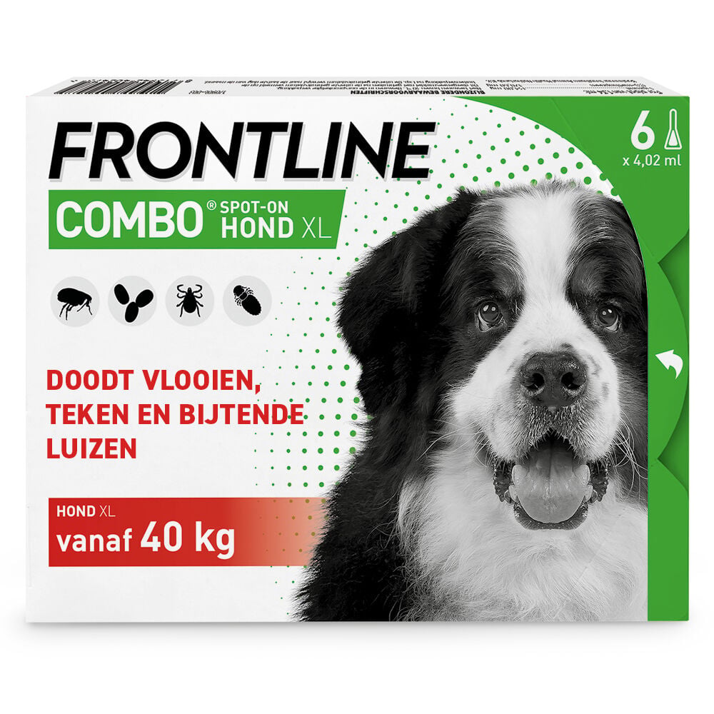 Frontline Combo Spot On - Pipet - Anti vlooien en Teken Hond - 6 pipetten - 6 Stuks - XL Frontline Combo Spot On - Pipet - Anti vlooien en Teken Hond - 6 pipetten - 6 Stuks - XL
