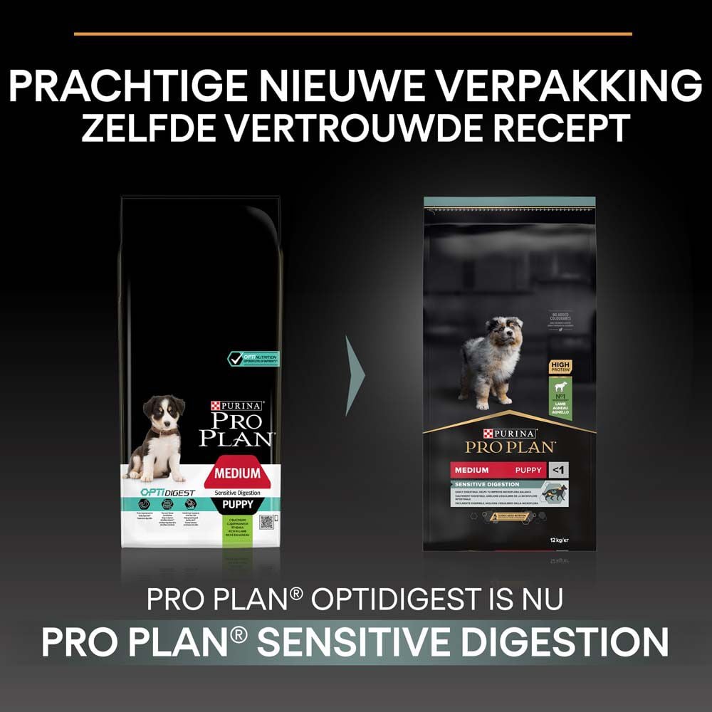 Pro Plan Sensitive Digestion Puppy Medium - Hondenvoer - 12 Kilogram - lam