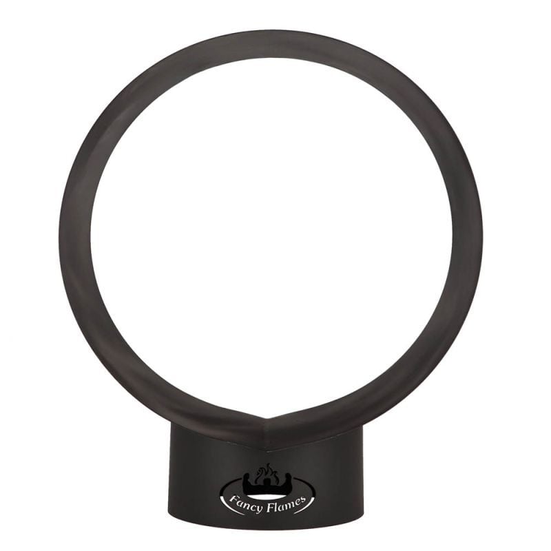 Fancy Flames - Houtopslag Rond - Zwart