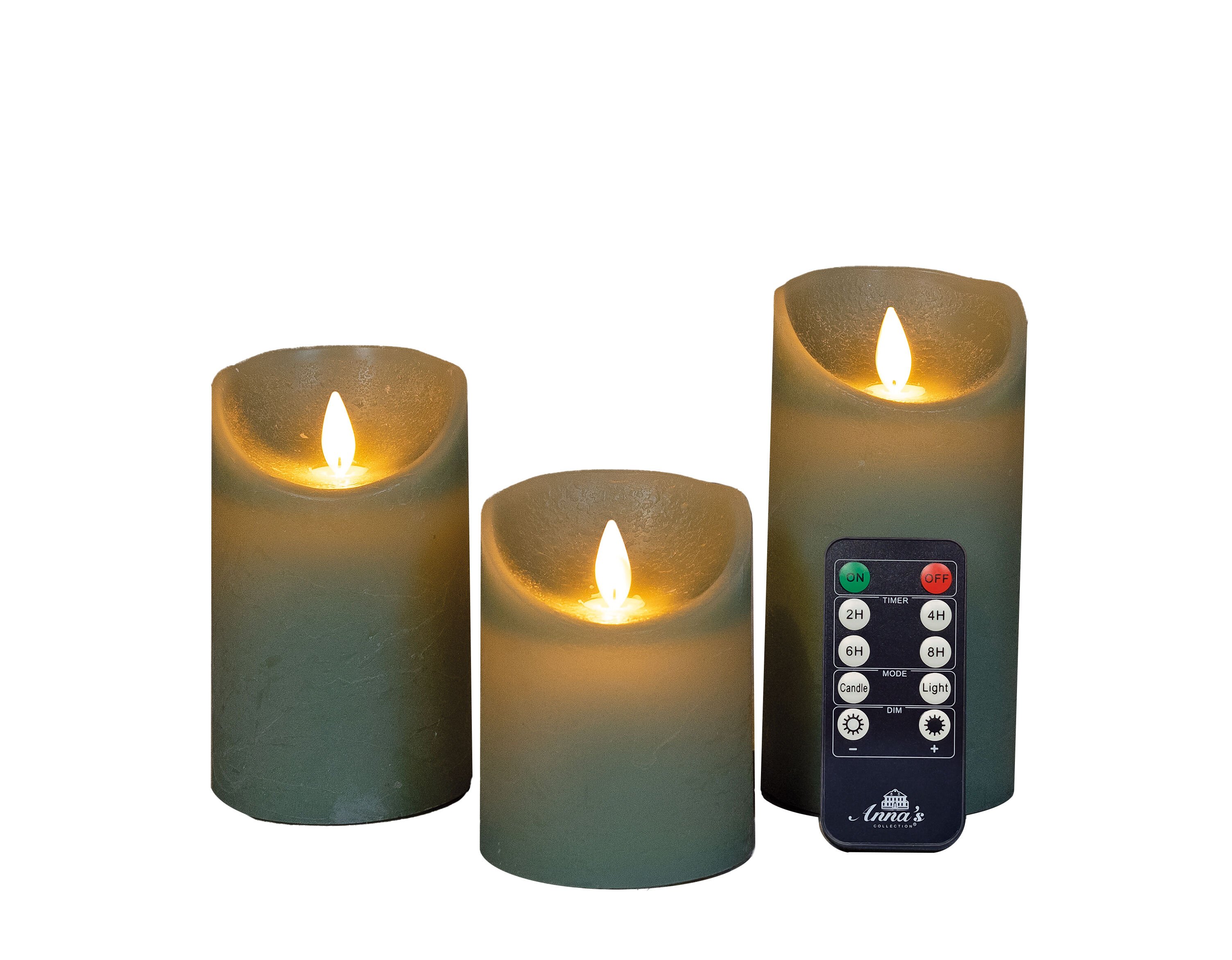 Anna's Collection - LED Stompkaars - 15.7 cm - Groen Anna's Collection - LED Stompkaars - 15.7 cm - Groen