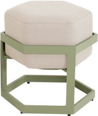 Lesli Living Esagono - Hocker - Zachtgroen - 47.5x41.5x48 cm