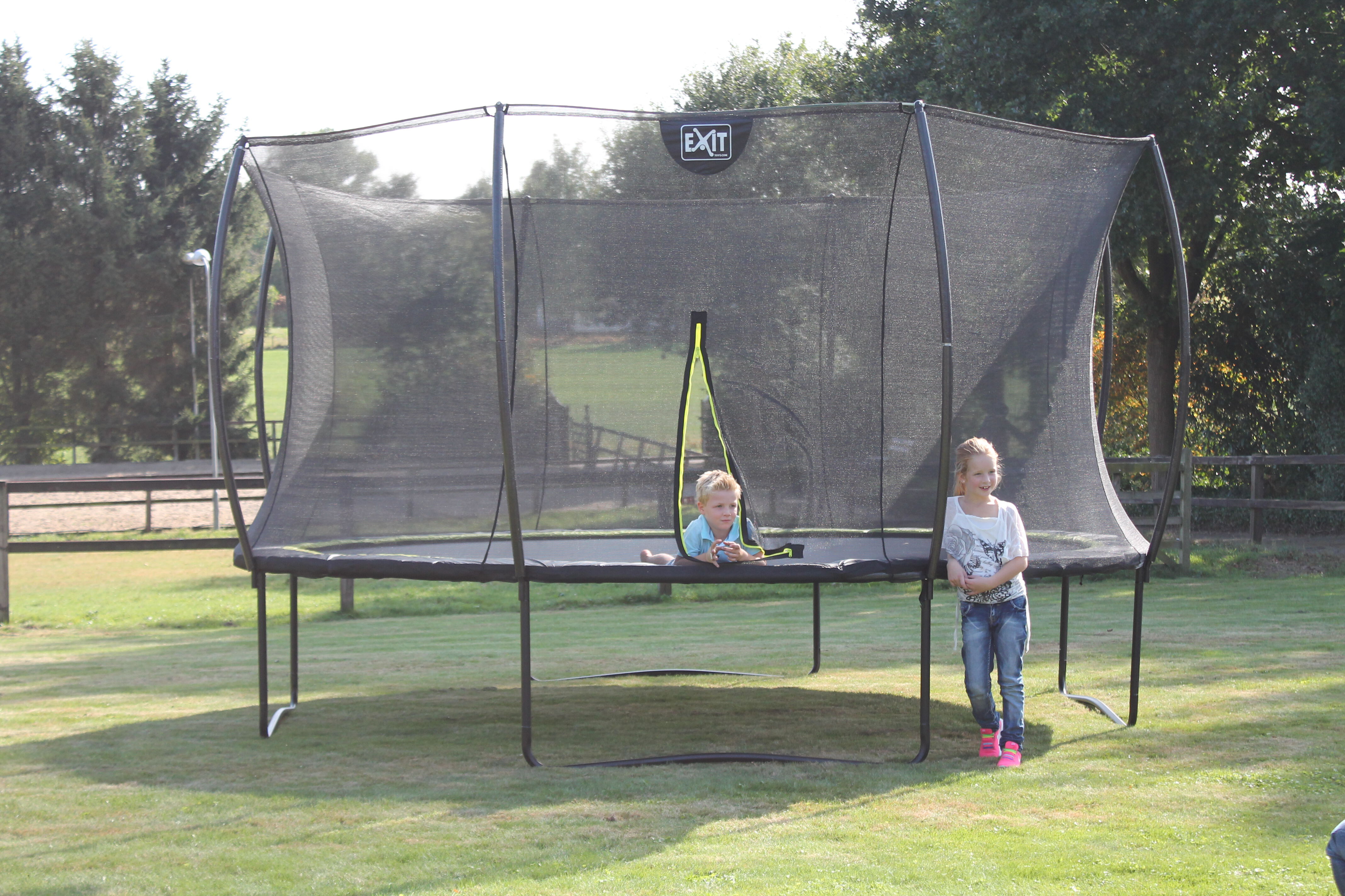 EXIT Silhouette - Trampoline - Limegroen - 366 cm