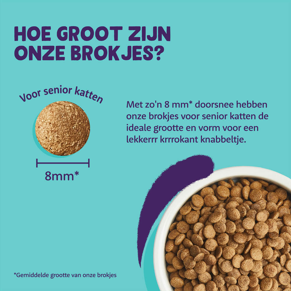 Edgard & Cooper Senior Brokjes - Kattenvoer - 2 Kilogram - kalkoen, kip