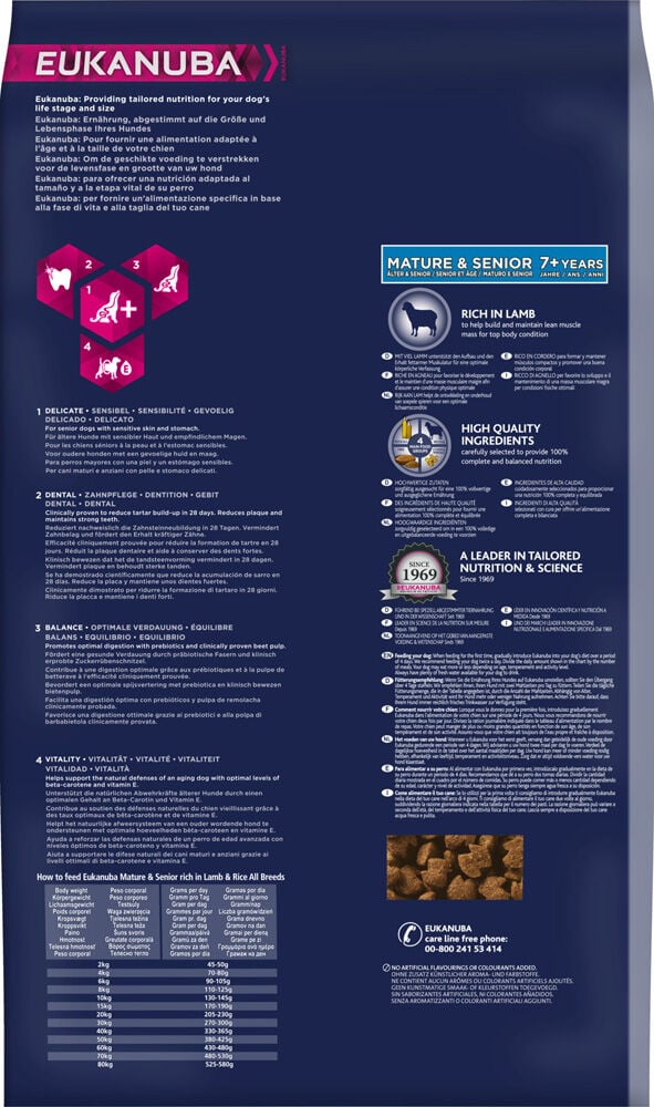 Eukanuba Dog Mature & Senior - Hondenvoer - 2.5 Kilogram - gevogelte, lam, rijst