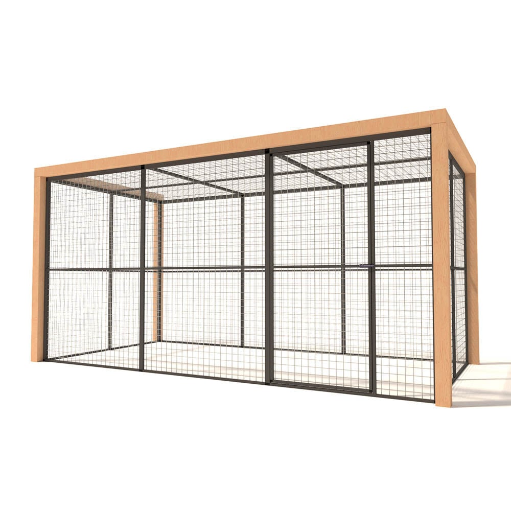 Glorenza Olivia - Kattenren - Antraciet - 187x190x380 cm Glorenza Olivia - Kattenren - Antraciet - 187x190x380 cm