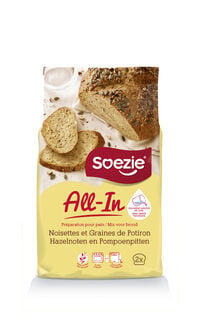 Soezie All-in mix hazelnoten en pompoenpitten - Broodmeel - 1 Kilogram