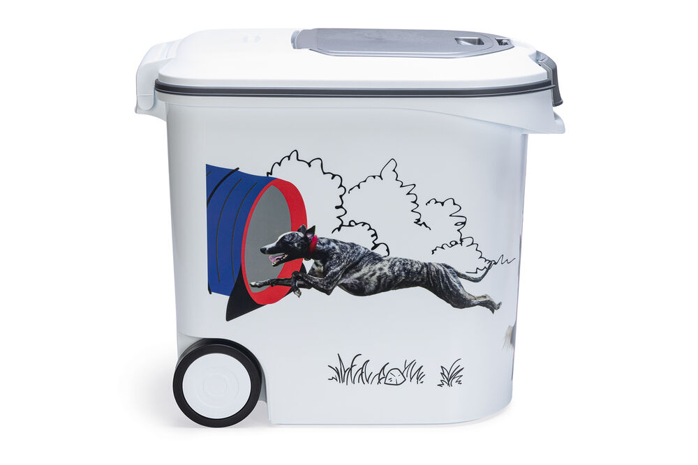 Curver Hond - Voercontainer - 35 Liter - Wit Grijs