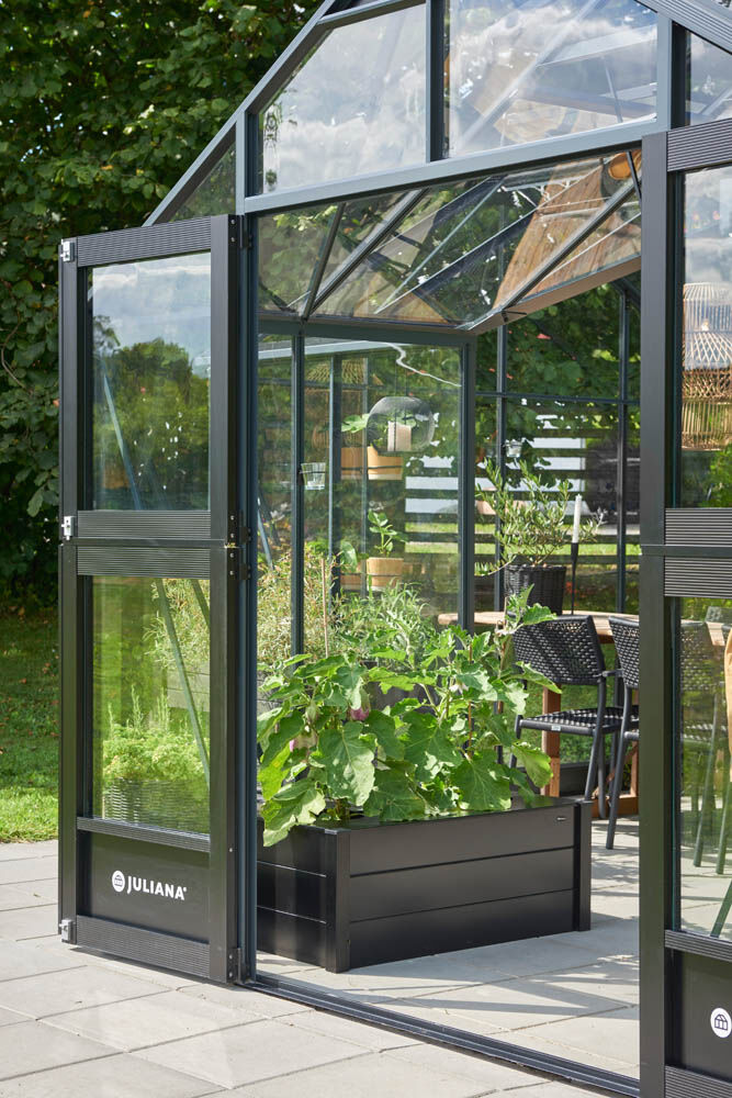 Juliana Orangeri - Tuinkas - Grijs - 267x583x493 cm - Veiligheidsglas