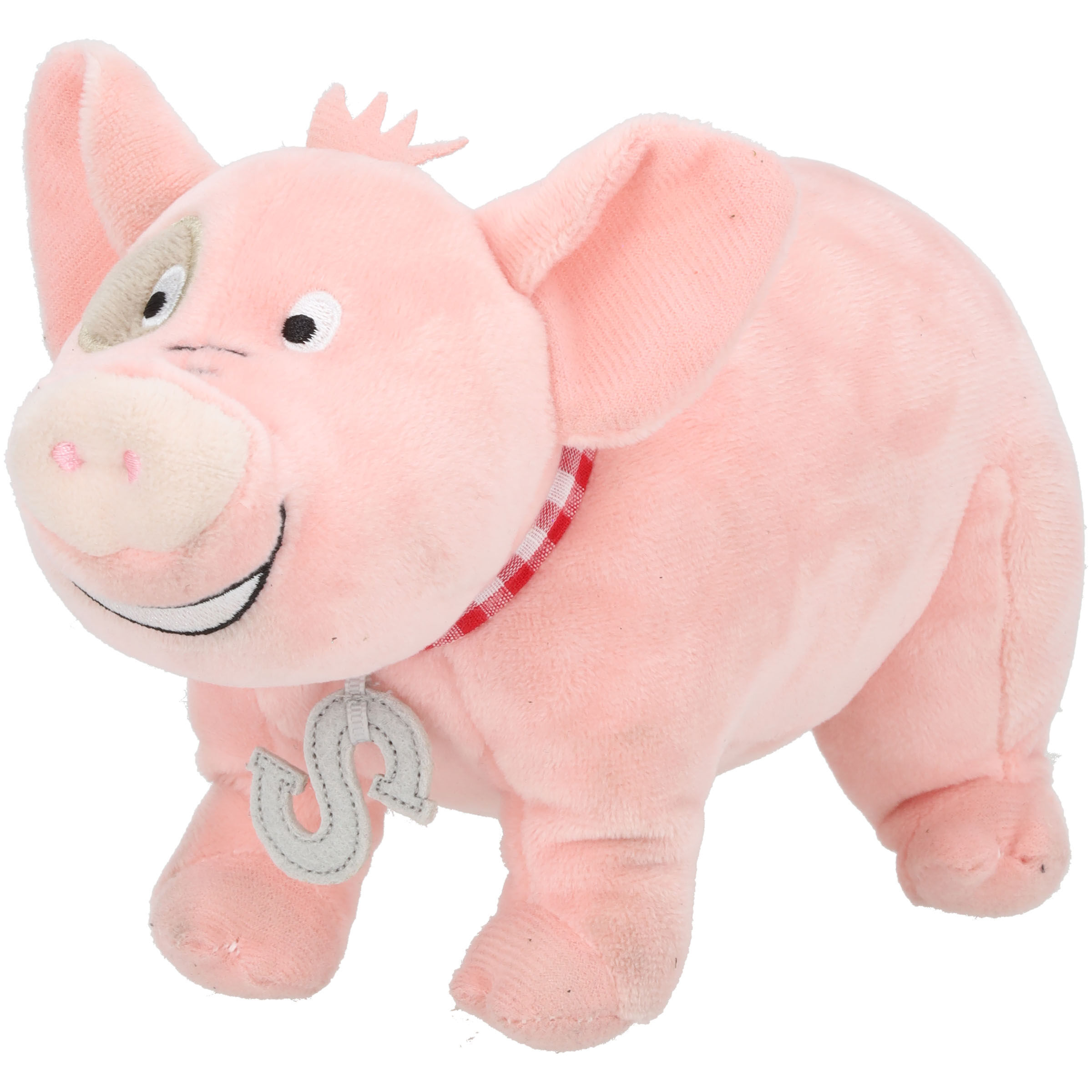 Fien & Teun Pluchen Pop Sebas Varken - Knuffel - roze