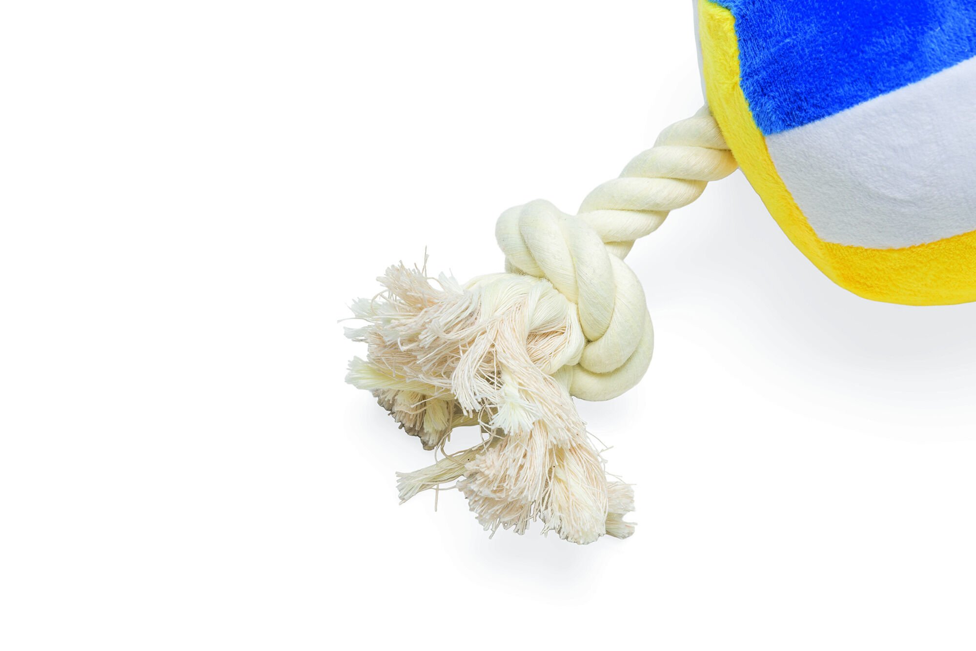 Beeztees -Volleybal Pluche - Knuffel - Flostouw - Hondenspeelgoed