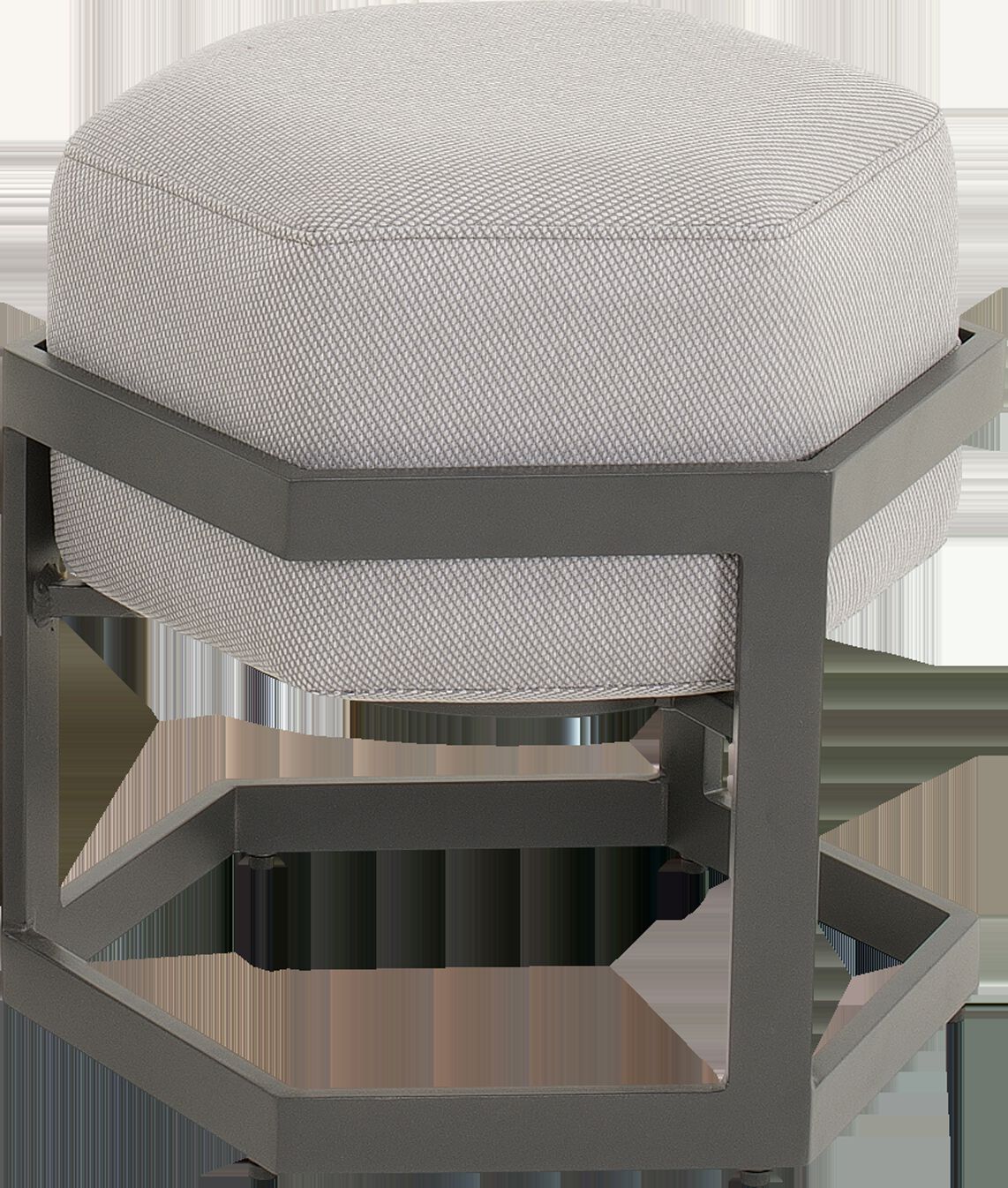 Lesli Living Esagono - Hocker - Antraciet - 47.5x41.5x48 cm Lesli Living Esagono - Hocker - Antraciet - 47.5x41.5x48 cm