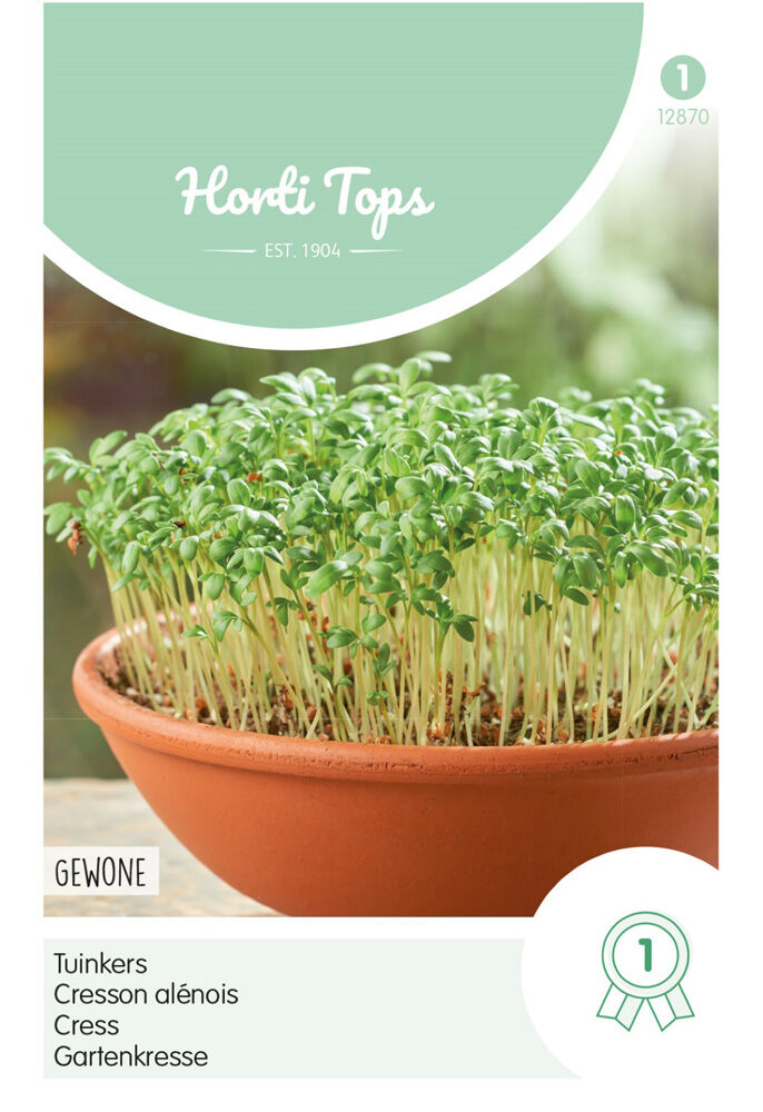 Hortitops Tuinkers Lepidium sativum Gewone - Groentezaden