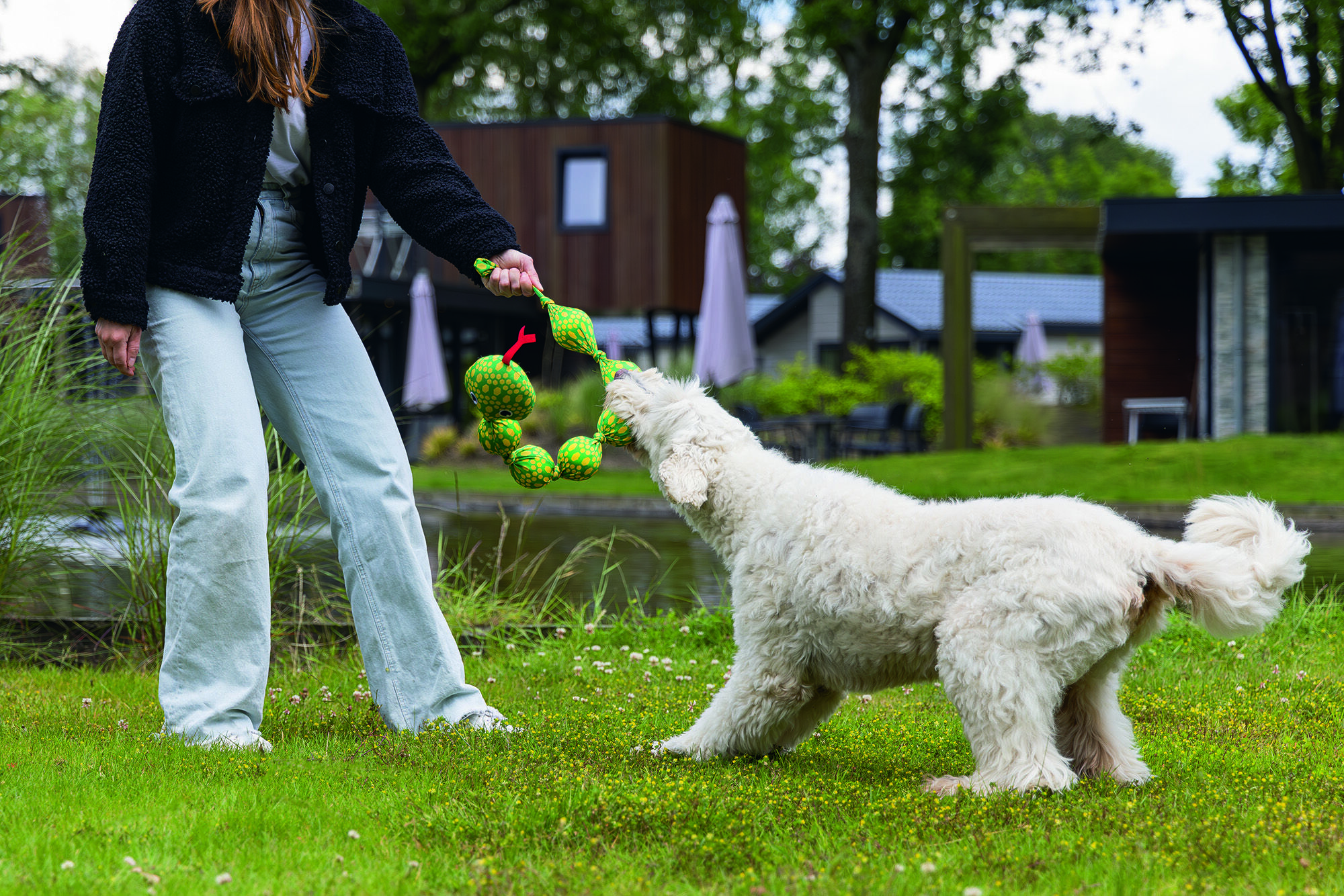 Beeztees Slang Ballo - Apporteerspeelgoed Hond - Groen - 6.5x10x80 cm
