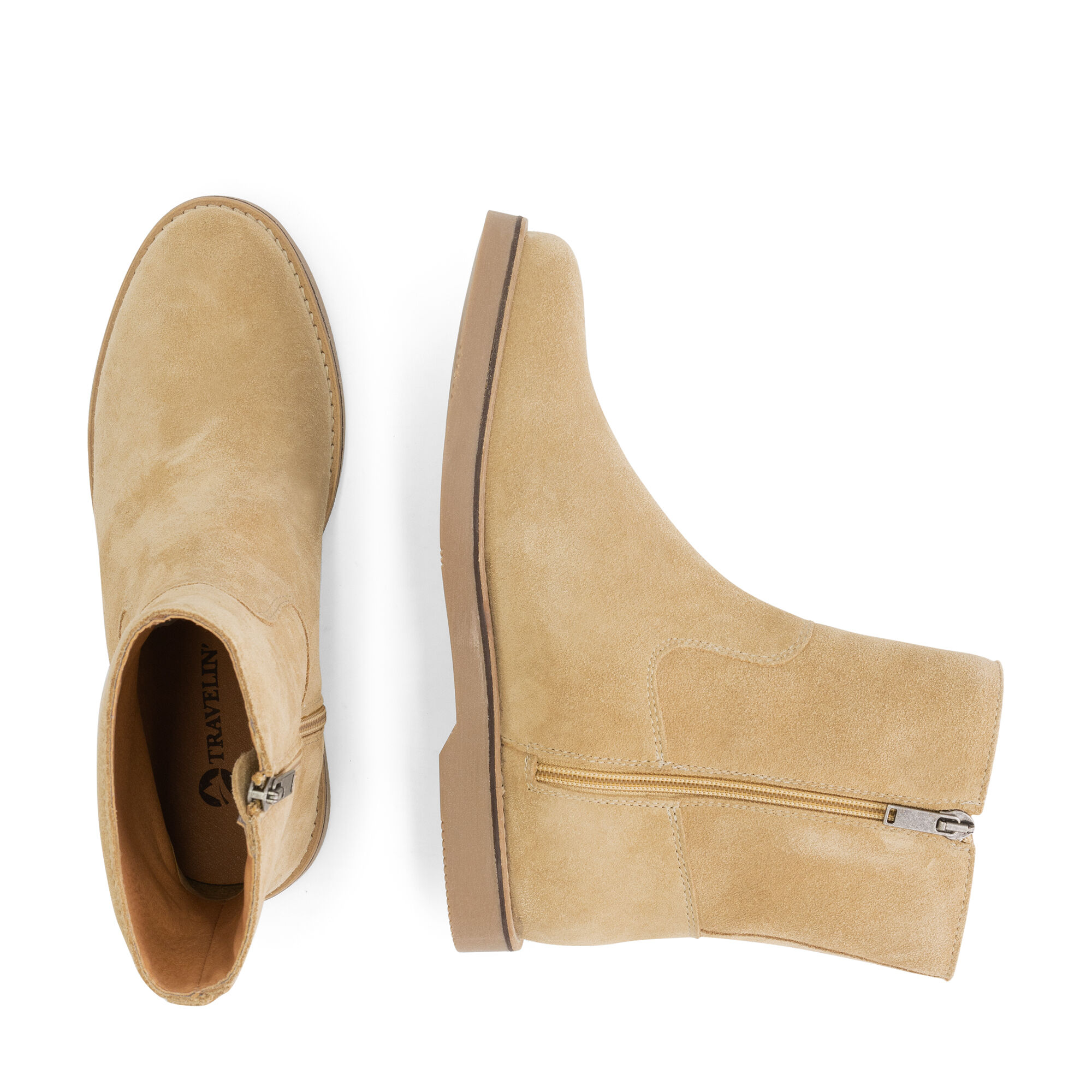Travelin Vivienne Women - Enkellaarzen - Zand - 36