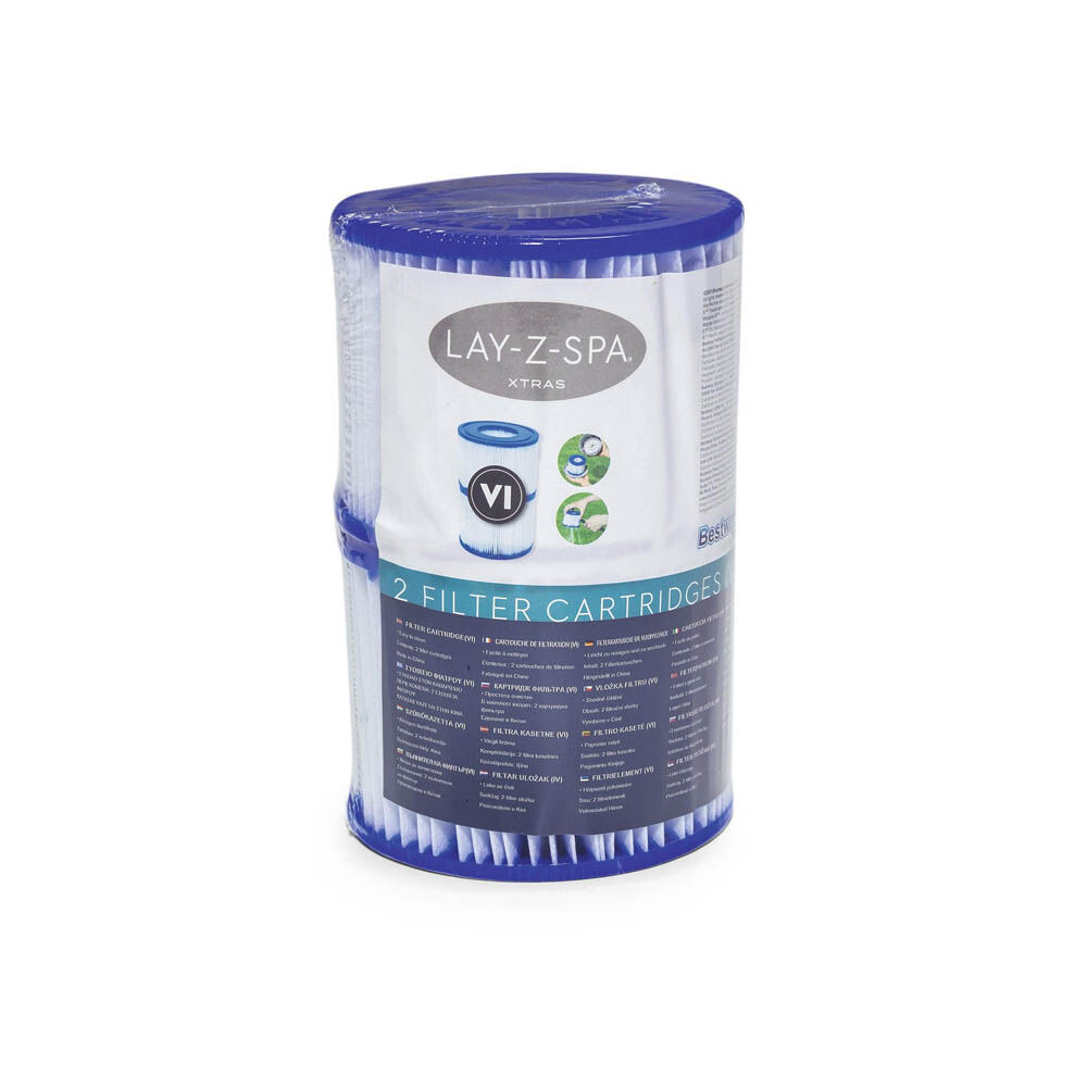Bestway Lay-Z-Spa - Filter - 2 stuks - Wit - 16x10.6x10.6 cm