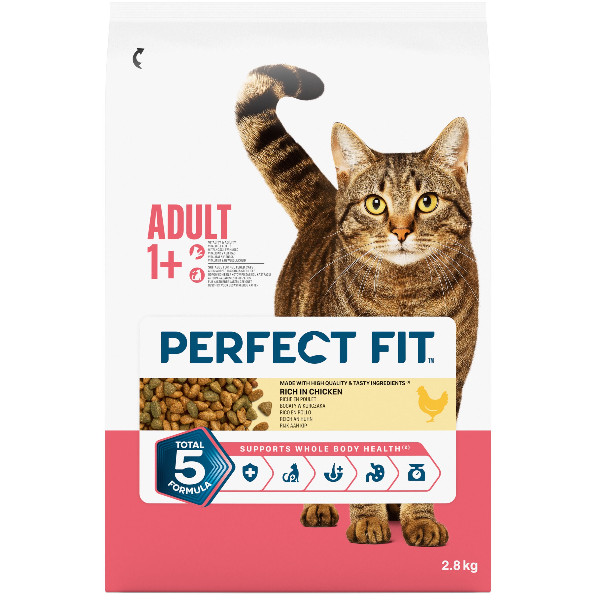 Perfect Fit Adult 1+ - Kattenvoer - 2.8 Kilogram - kip Perfect Fit Adult 1+ - Kattenvoer - 2.8 Kilogram - kip
