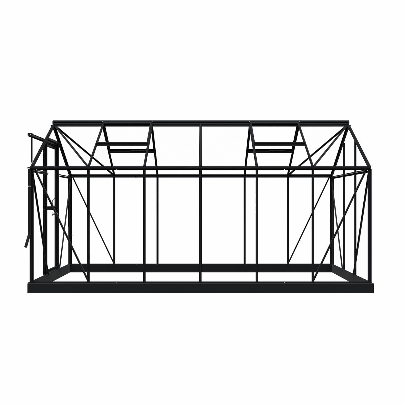 Royal Well Mary IV - Tuinkas - Zwart - 241x212x425 cm - Veiligheidsglas