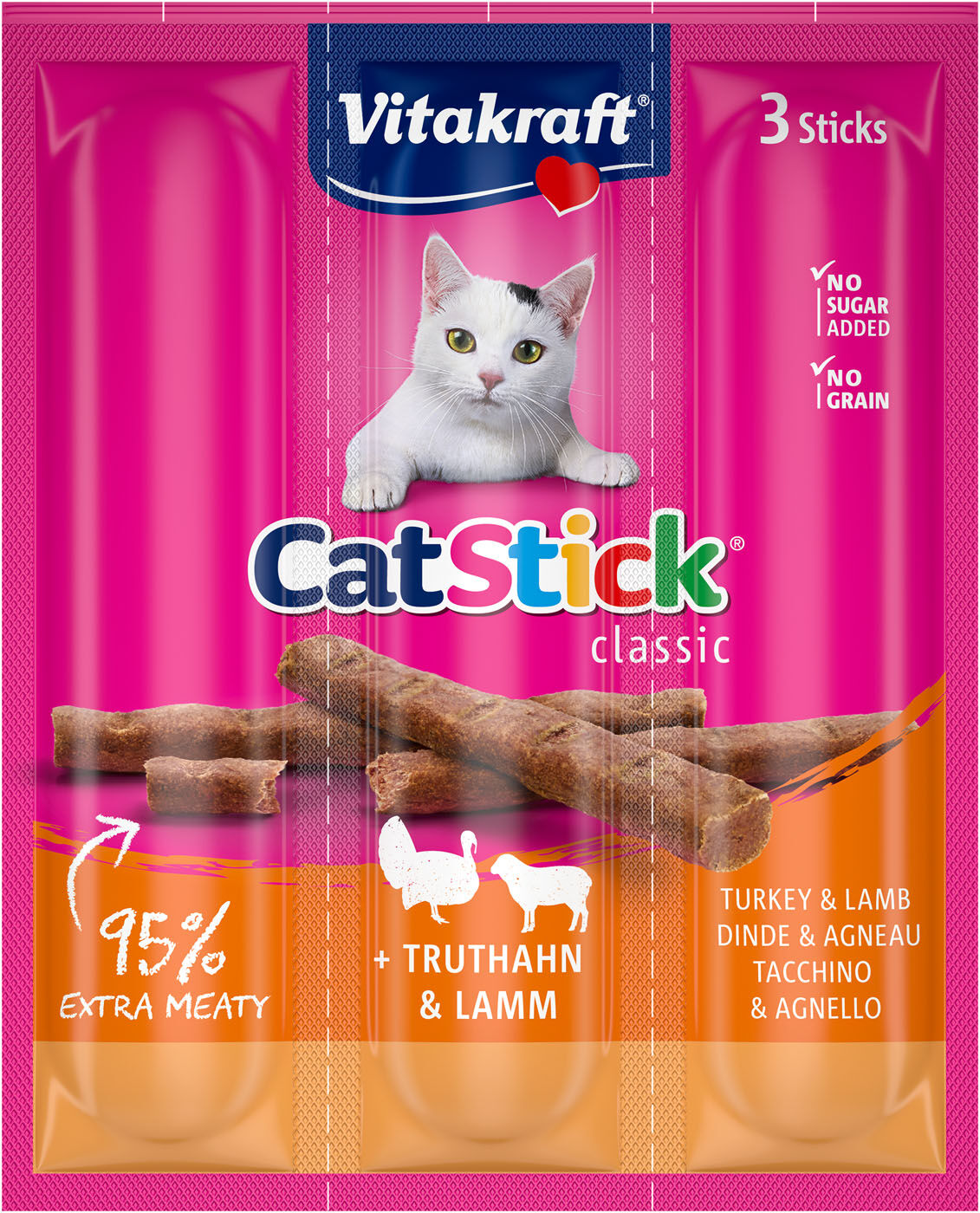 Vitakraft Cat Stick Mini - Kattensnack - 18 Gram - kalkoen Vitakraft Cat Stick Mini - Kattensnack - 18 Gram - kalkoen