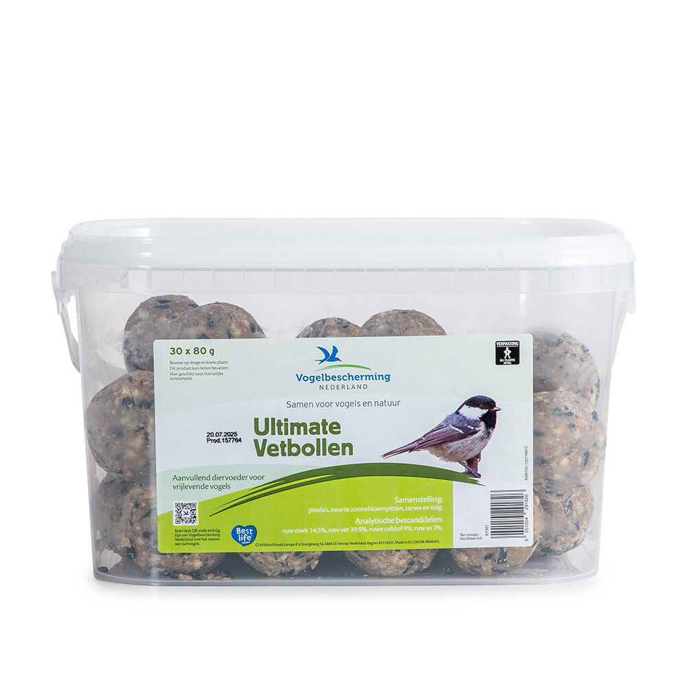 Vogelbescherming Ultimate Vetbollen - Zonder netjes - in Emmer - Tuinvogelvoer - 30 Stuks - Ultimate Vogelbescherming Ultimate Vetbollen - Zonder netjes - in Emmer - Tuinvogelvoer - 30 Stuks - Ultimate