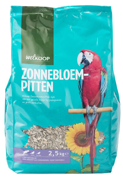 Welkoop Zonnebloempitten Gestreept - Vogelvoer - 2.5 Kilogram Welkoop Zonnebloempitten Gestreept - Vogelvoer - 2.5 Kilogram
