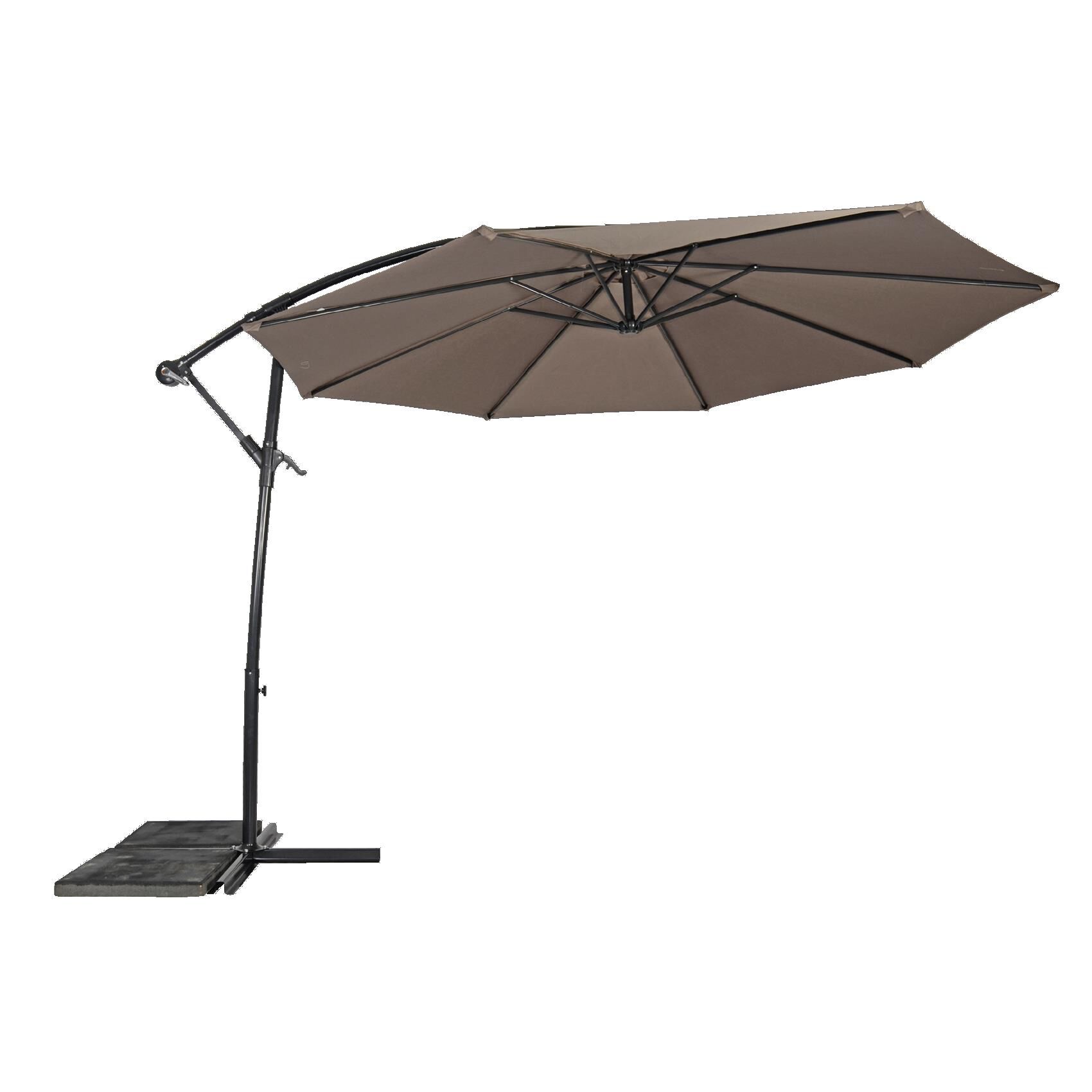 Lesli Living Gemini - Zweefparasol - Taupe - 300 cm Lesli Living Gemini - Zweefparasol - Taupe - 300 cm