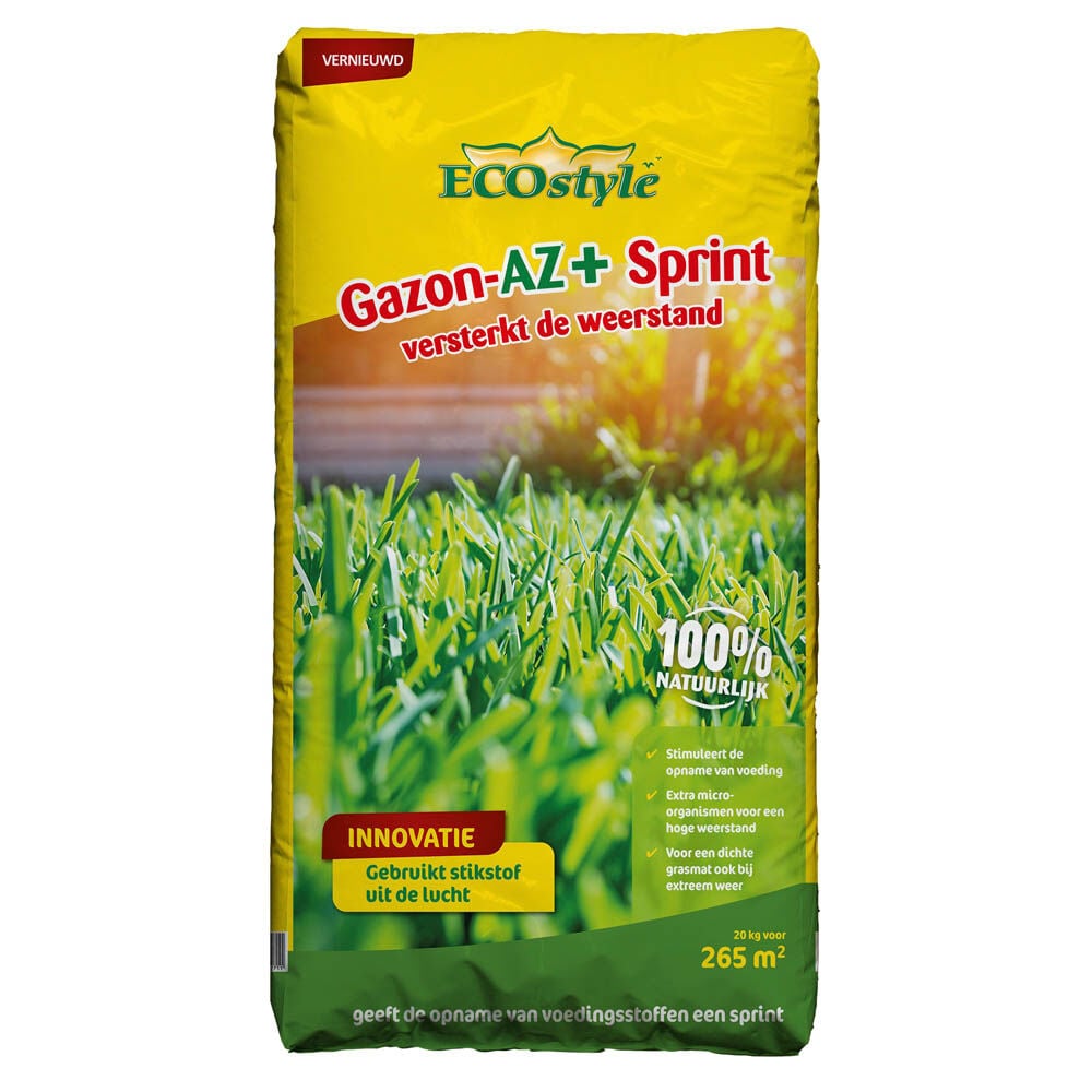 ECOstyle Gazon-AZ Sprint - Gazonmeststof - 265 m2 - 20 Kilogram ECOstyle Gazon-AZ Sprint - Gazonmeststof - 265 m2 - 20 Kilogram